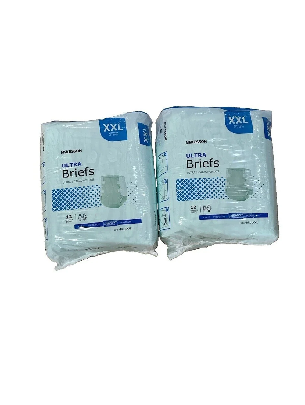 McKesson Ultra Disposable Briefs - XXL, 2 Packs of 12